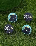 GeekShare Thumb Grip Caps Compatible with Switch 2, Silicone Thumb Grip Caps for Switch 2 2025, 4pcs - The HEI Series Cloud Star Dream