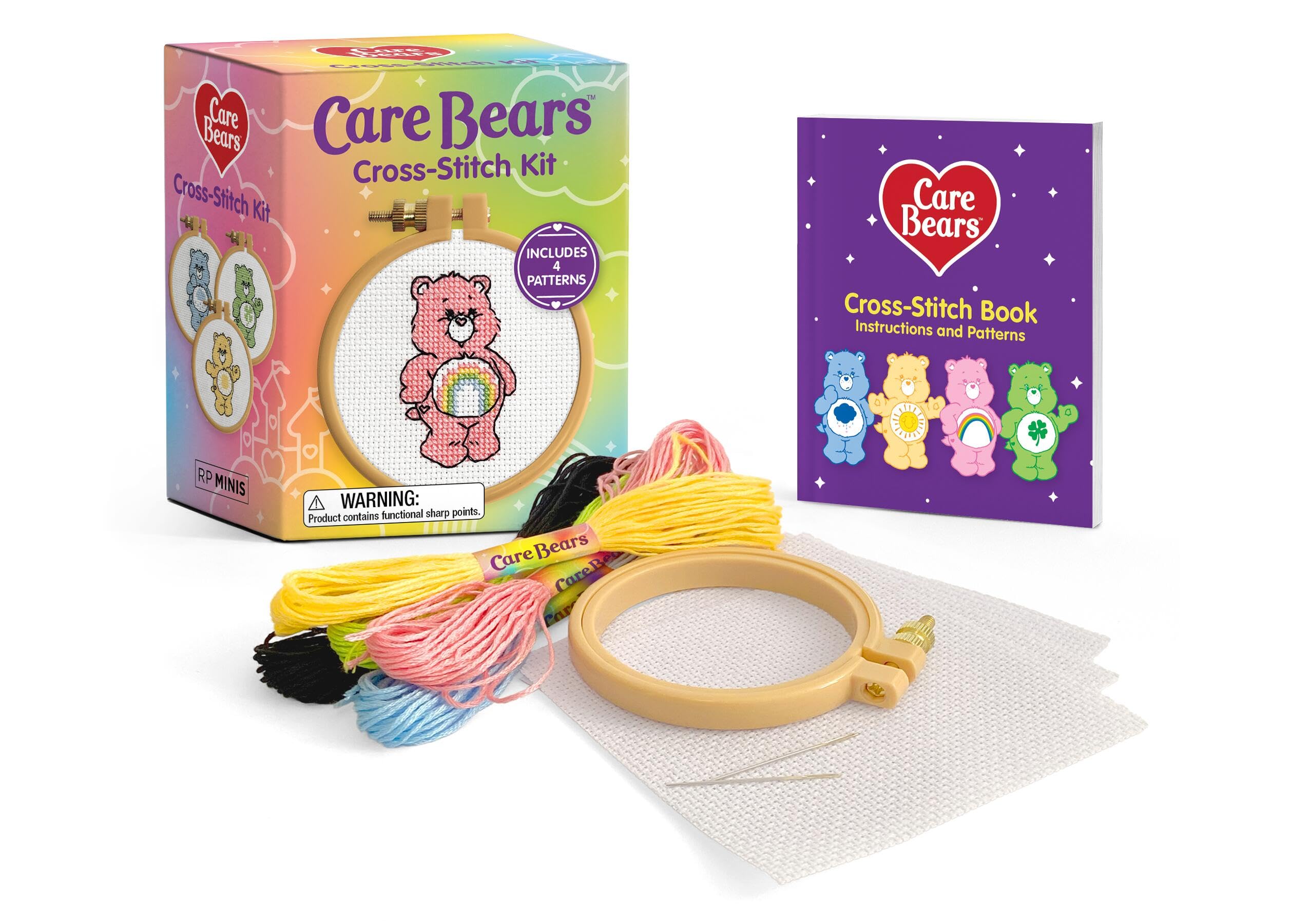 Running Press Care Bears Cross-Stitch Kit Includes 4 Patterns; 32 Pages; Paperback edition; Running Press Mini Editions