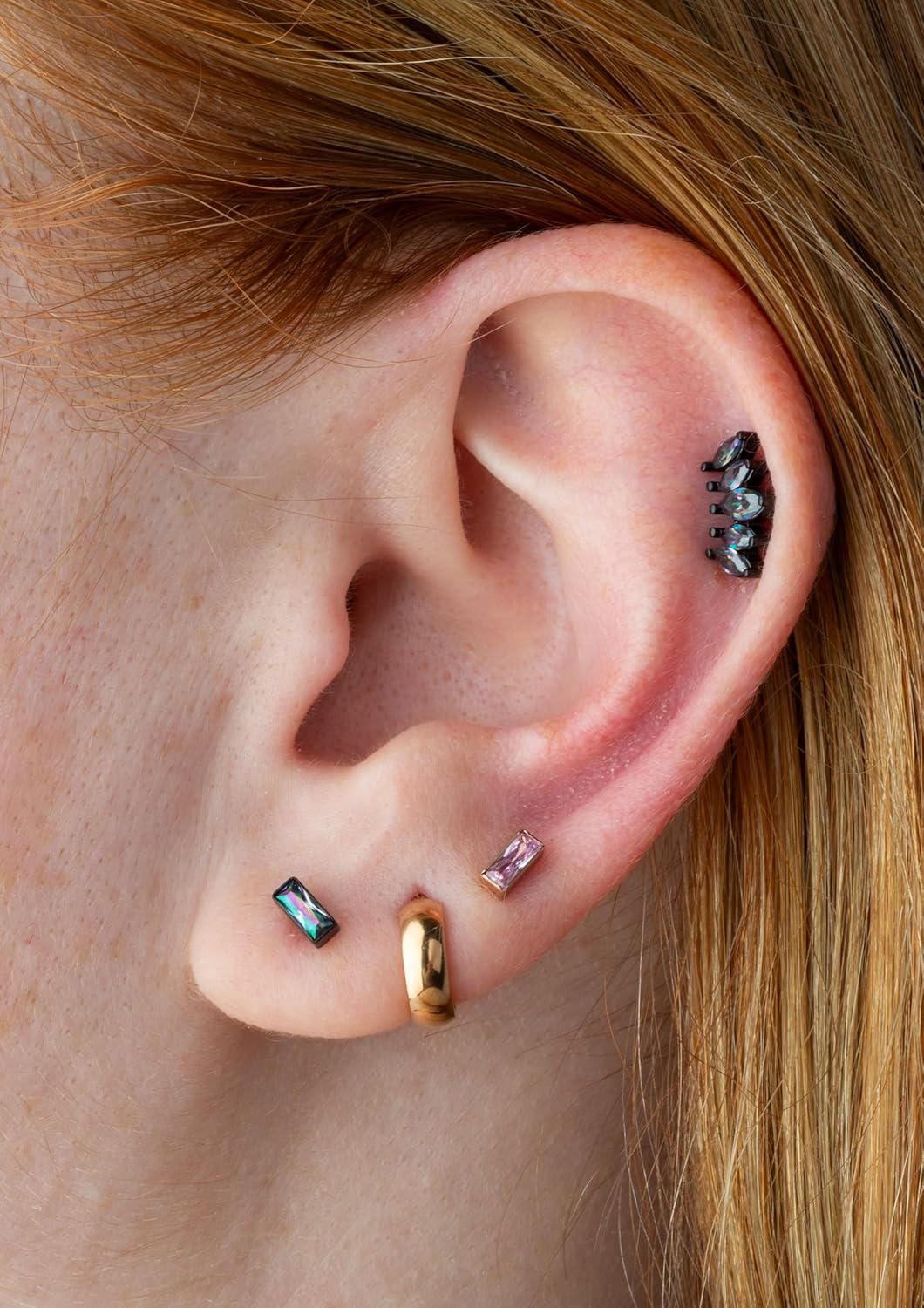 Pierced Owl 16GA G23 Implant Grade Titanium Thick Domed Cuff Hinged Segment Ring - Image 2