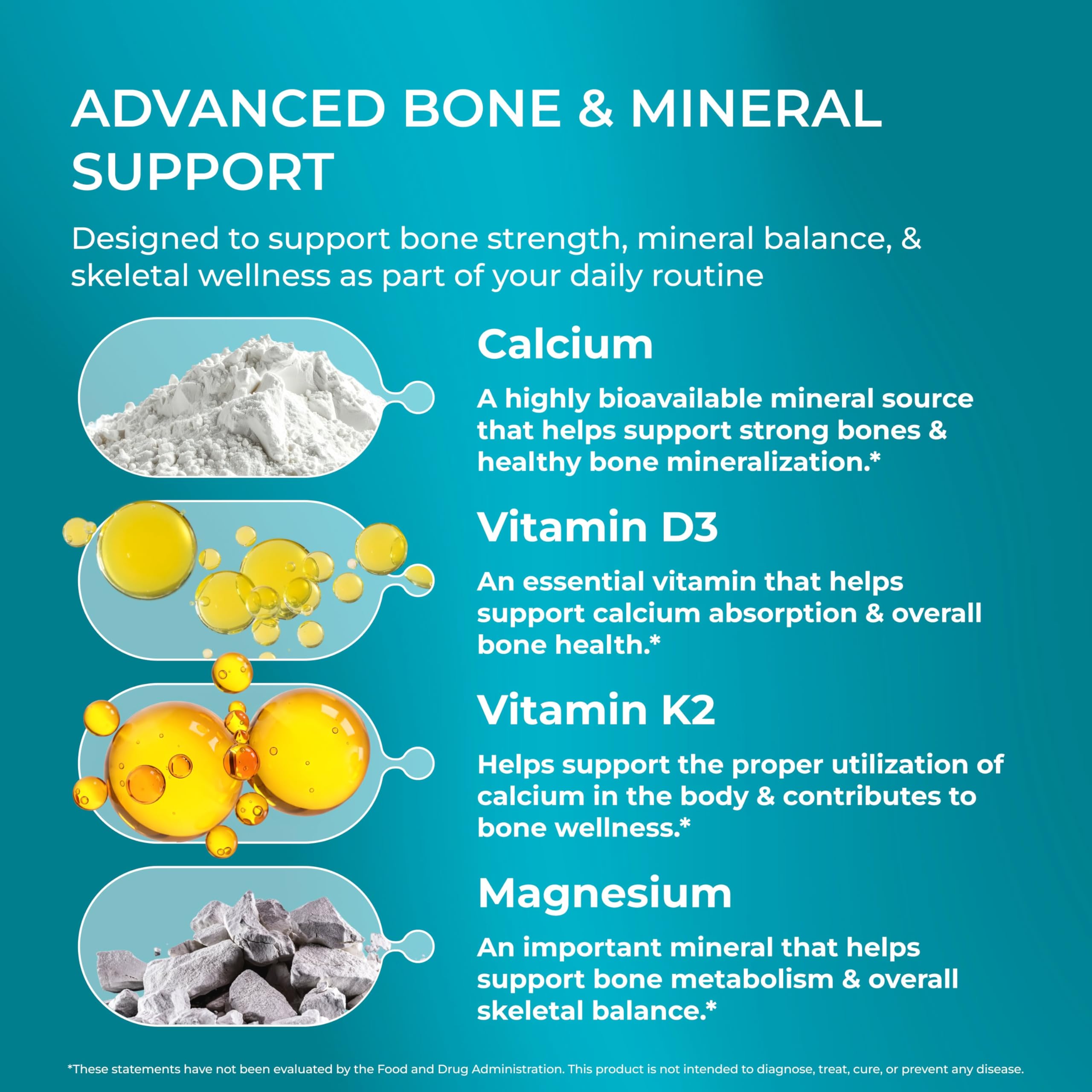 PUREHEALTH RESEARCH Bone Health - Bone & Skeletal Wellness - 1 Bottle — Amazon image 4