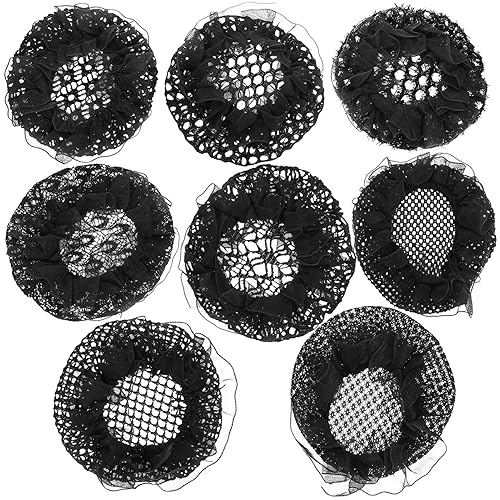 Miniatura 4 de LALAFINA 8 piezas de malla elástica para moño, cubierta de moño, malla elástica invisible, para ballet, baile, banco, empleado de nailon