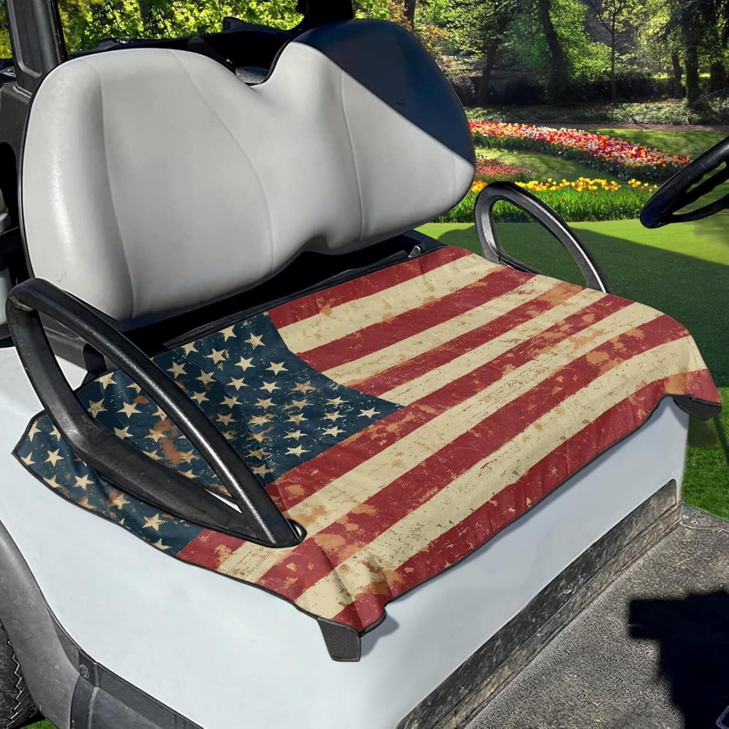 Golf Cart Seat Cover Golf Cart Seat Blanket,Universal Golf Cart Seat Towel, Fit for 2-Person Seats Club Car,Golf Cart Accessories