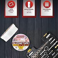 Vista 40 de XFasten Cinta autoadhesiva de silicona, para fusión 1 pulgada X 36 pies, Azul