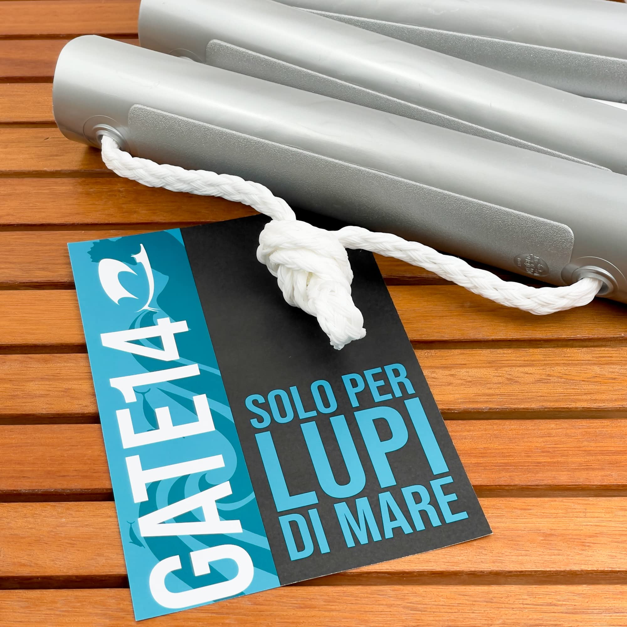 GATE14® Échelle en Corde, échelle de Bateau avec 4 marches en Plastique 106 x 30 cm