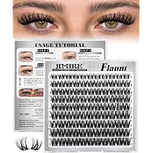 Flaunt Lash Clusters Natural Eyelash Clusters 8-16MM Wispy Cluster Eyelash Extensions D Curl Fluffy Lash Extensions Individual Lashes Wide Band Pestanas Postizas Naturales by JIMIRE