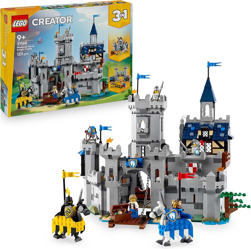 Creator 3in1 Medieval Horse Knight Castle Toy - Transforms i