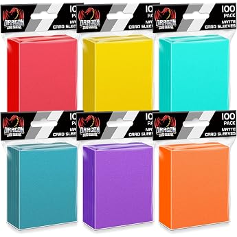 600ct Matte Trading Card Sleeves Card Holder Standard Size Soft Plastic Penny Sleeves for MTG TCG Playing Cards Sports Cards 6 Colors