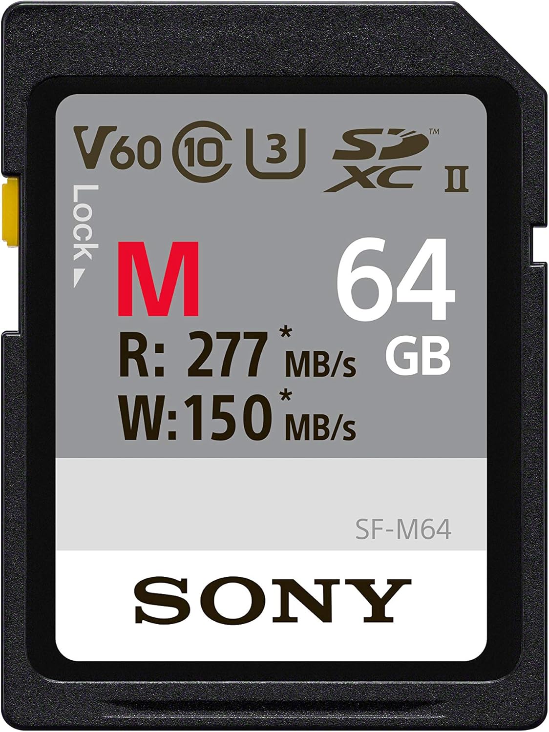 Sony 64GB SFM Series UHSII U3 V60 SDHC Digital Memory Card Read