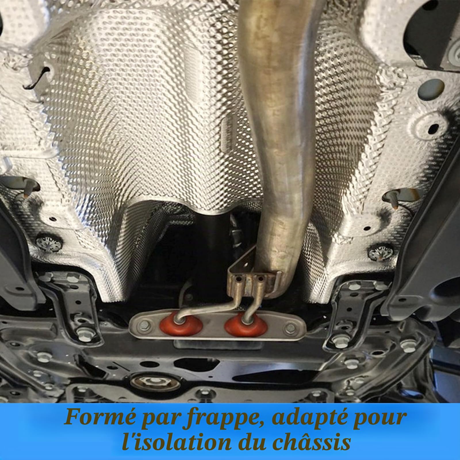 Plaque de protection thermique 100 cm x 40 cm pour véhicule - Plaque de protection thermique ajourée - Kit de réparation de protection thermique pour voiture, sport automobile - Isolation