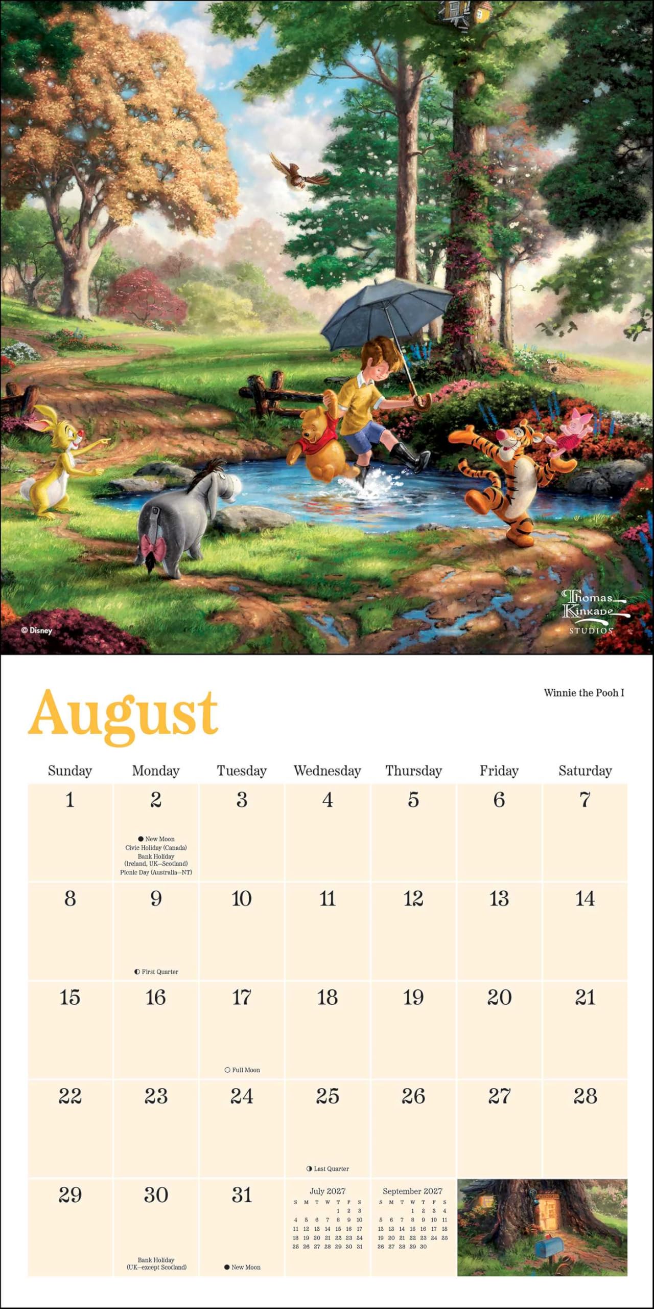 Disney Dreams Collection by Thomas Kinkade Studios 2027 Mini Wall Calendar