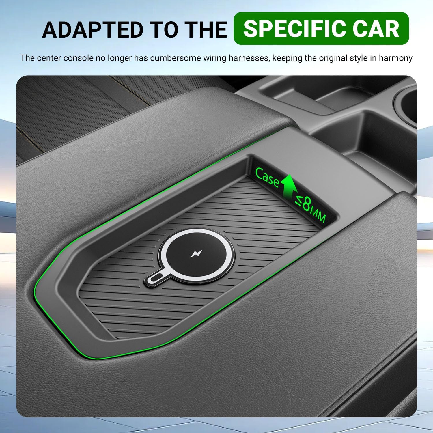 Xipoo Magnetic Wireless Charger Compatible with 2019-2026 Chevy Silverado GMC Sierra 1500 20-26 2500HD 3500HD Wireless Charger Tray Jump Seat Replacement for 2019-2026 Chevy Silverado Accessories