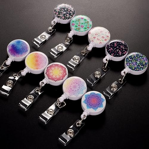Vista 13 de 15 carretes retráctiles para insignias, soporte para tarjetas de identificación, clip retráctil, accesorios de carrete de insignia de enfermera