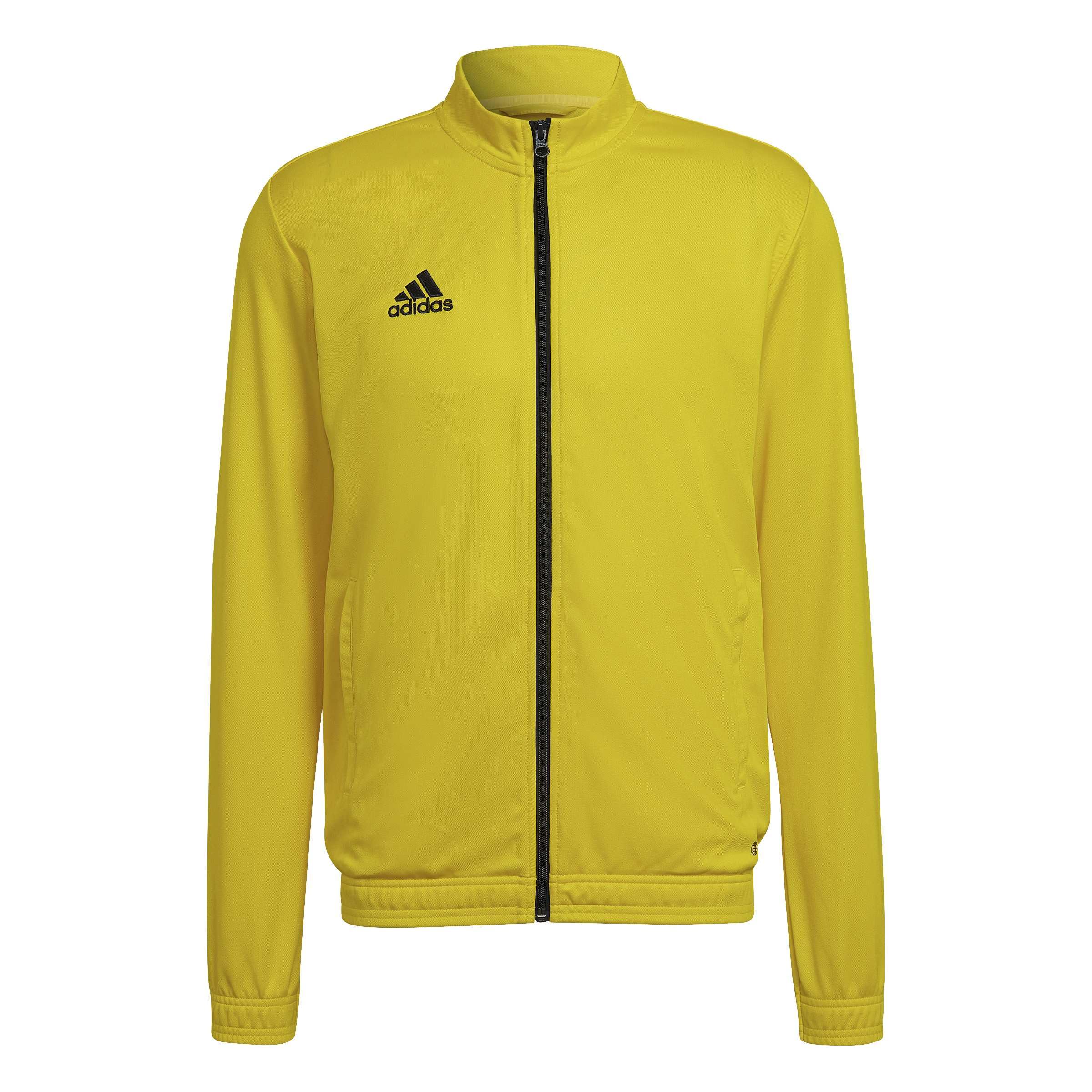 adidas Men's Entrada 22 Track Jacket, Team Yellow/Black, L