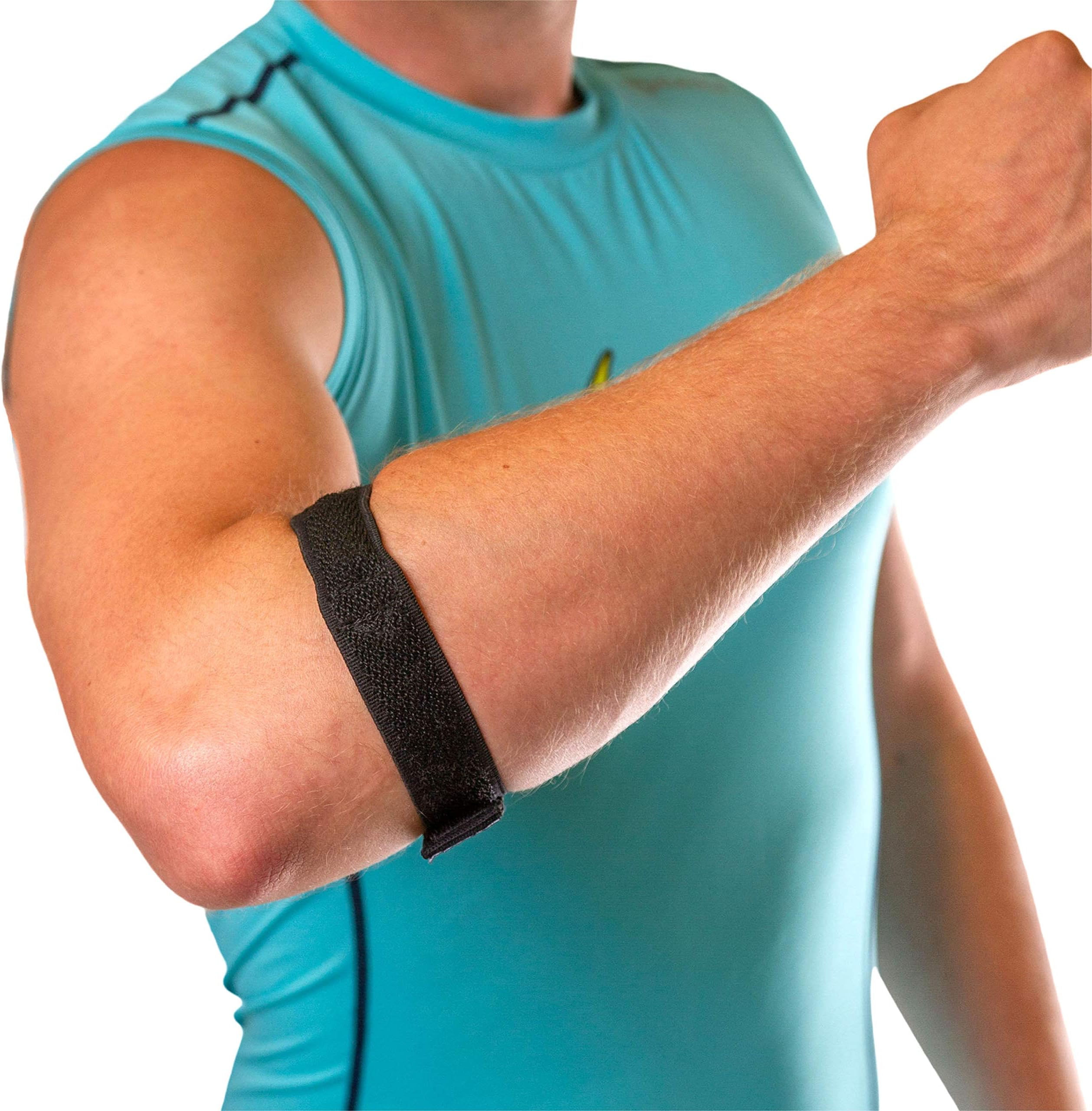 Epicondylitis Brace | Elbow Strap for Medial/Lateral Epicondyle Pain and Tendonitis Arm Compression Support Band for Men or Women (One Size Fits Most)