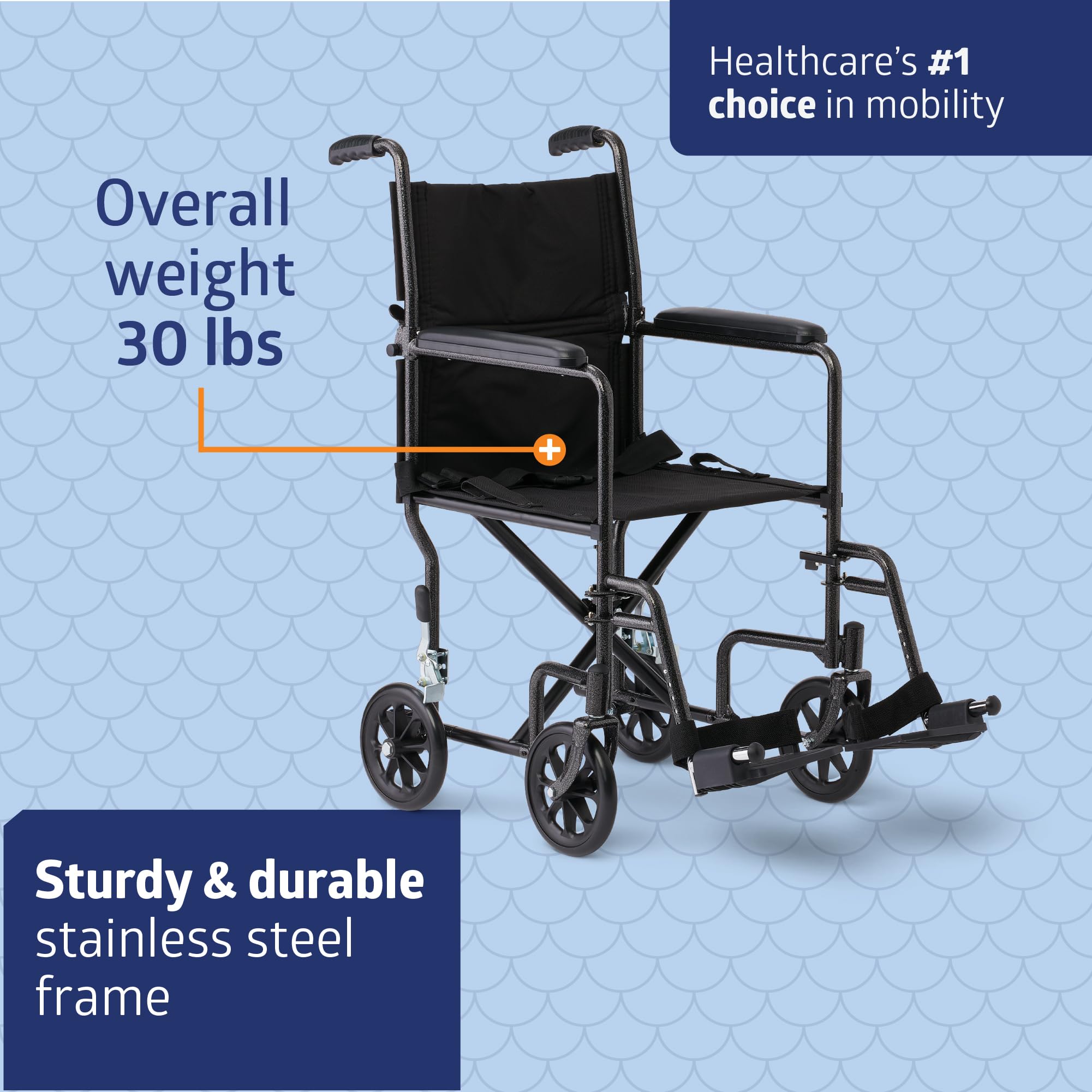 Medline Transport Chair - Durable & Comfortable -4