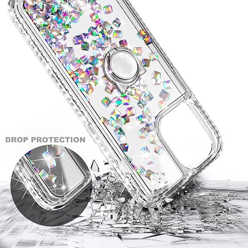 Miniatura 3 de NGB Supremacy Funda para iPhone 13 Mini (5.4 pulgadas) con protector de pantalla de vidrio templado, soporte para anillocorrea para la muñeca,