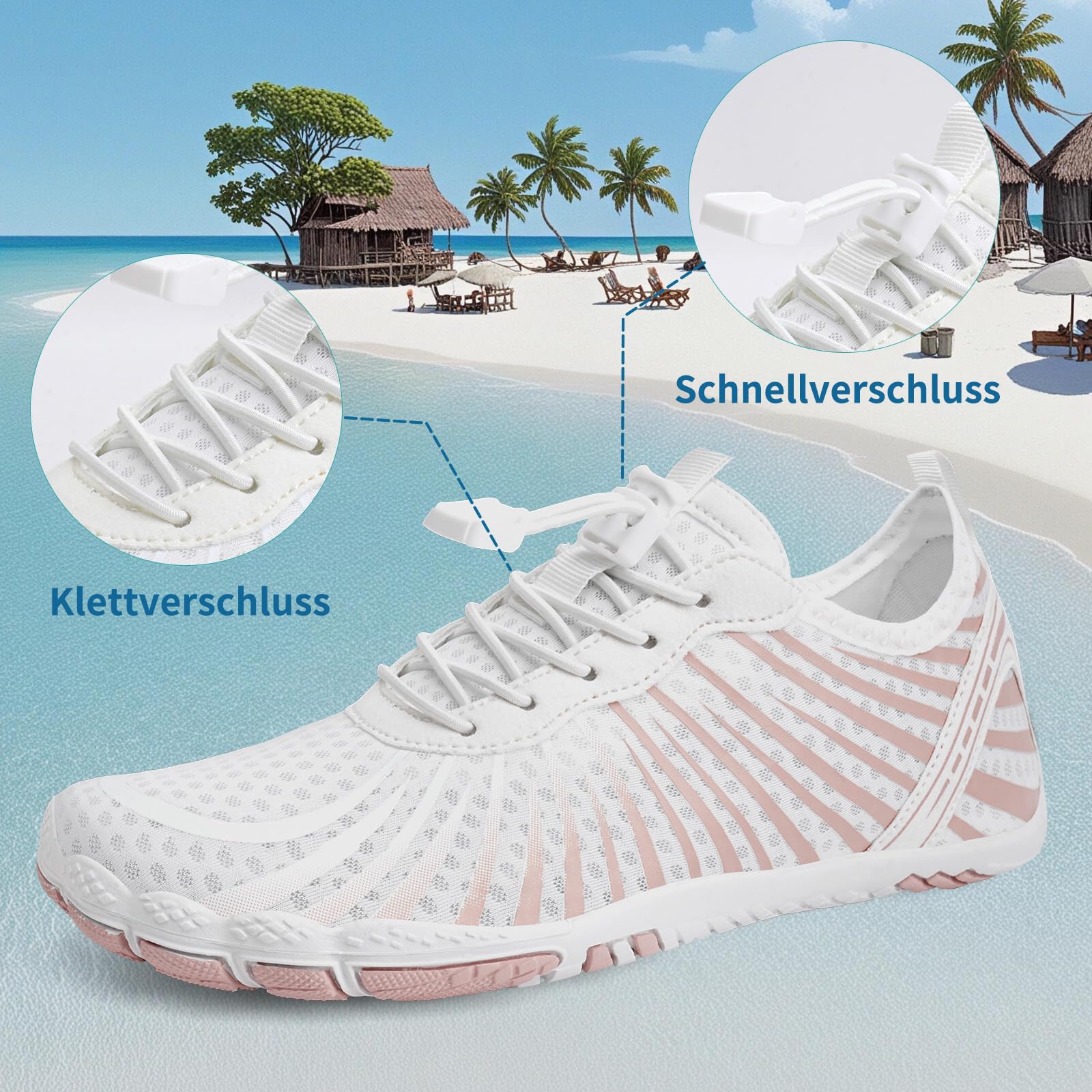 WateLves Zapatos Descalzos Todoterreno para Hombres Y Mujeres para Correr En El Agua para Nadar AcuáTicos Playa Transpirable Y Antideslizante