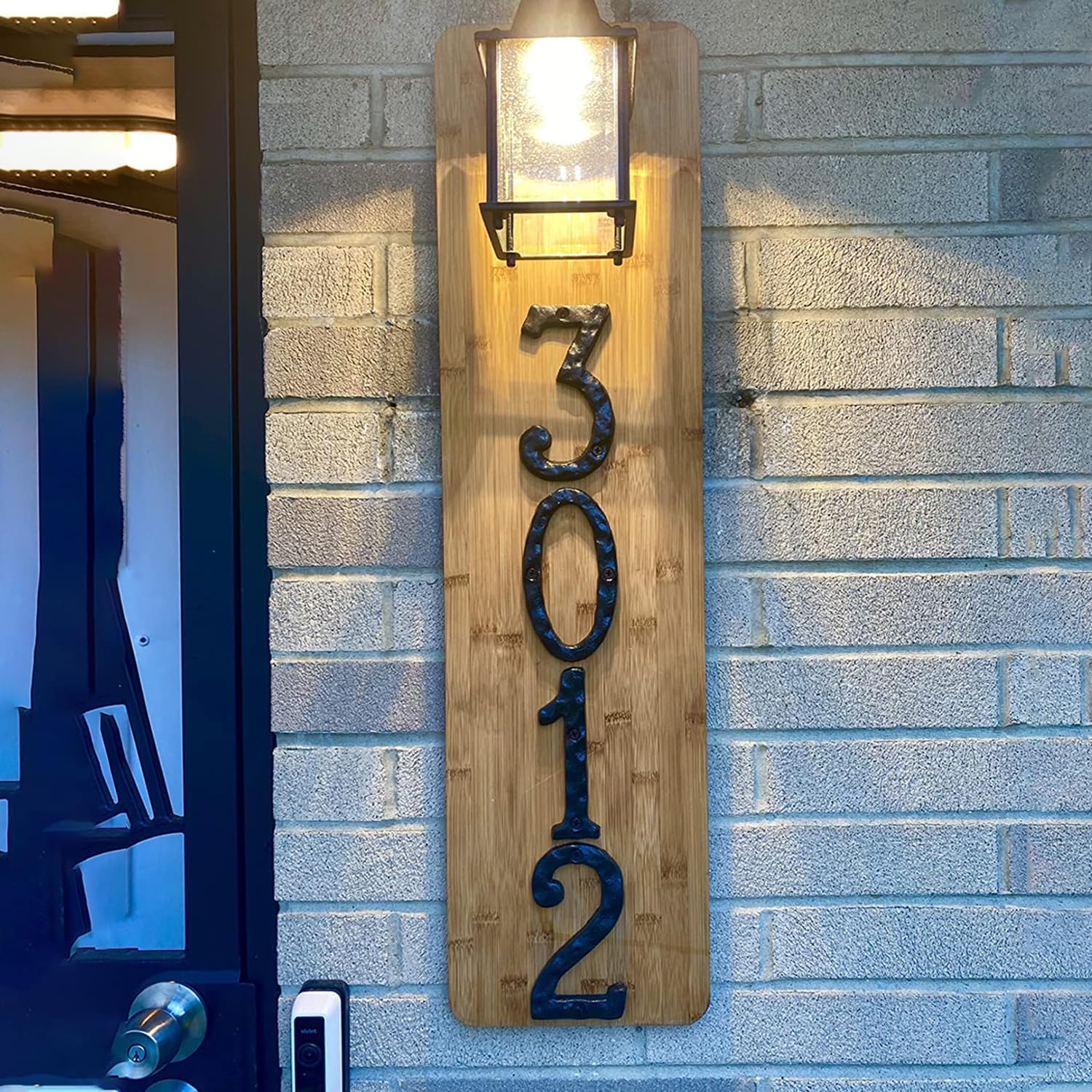 House Numbers for Outside-5.5 Inch high Cast Iron Hammered Style Home Address Numbers or Metal Mailbox Number (Number 1)