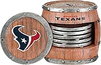 Vista 20 de FOCO NFL Team Logo 5-Pack Barrel Beverage Drink Coaster Set