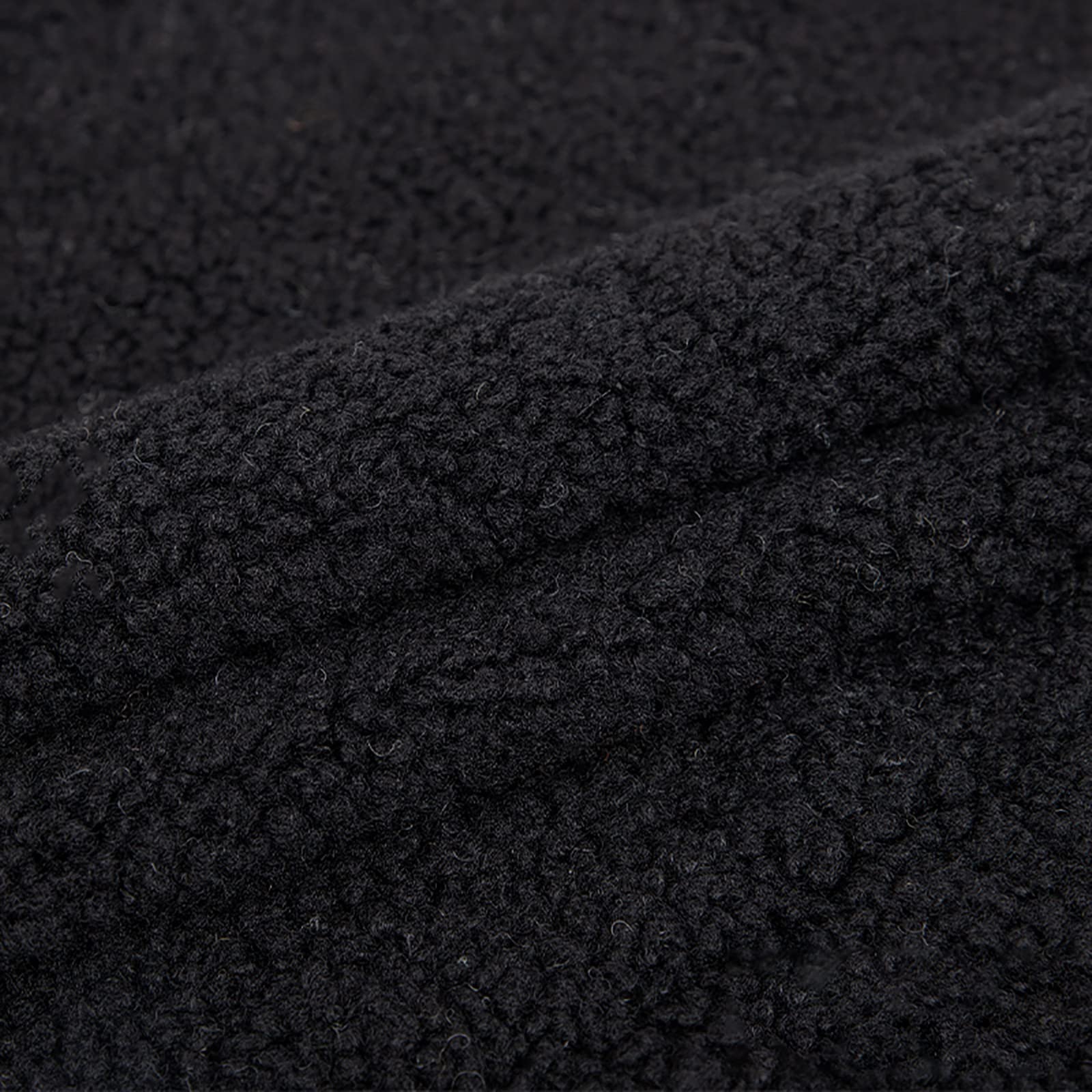 Nero Tessuto Corto in Peluche Tessuto in Lana di Agnello Tessuto Caldo Pelliccia Morbida soffice 165 * 100 cm per la Decorazione dell'Abbigliamento, lavori di Cucito.(Size:1.65m*2m)