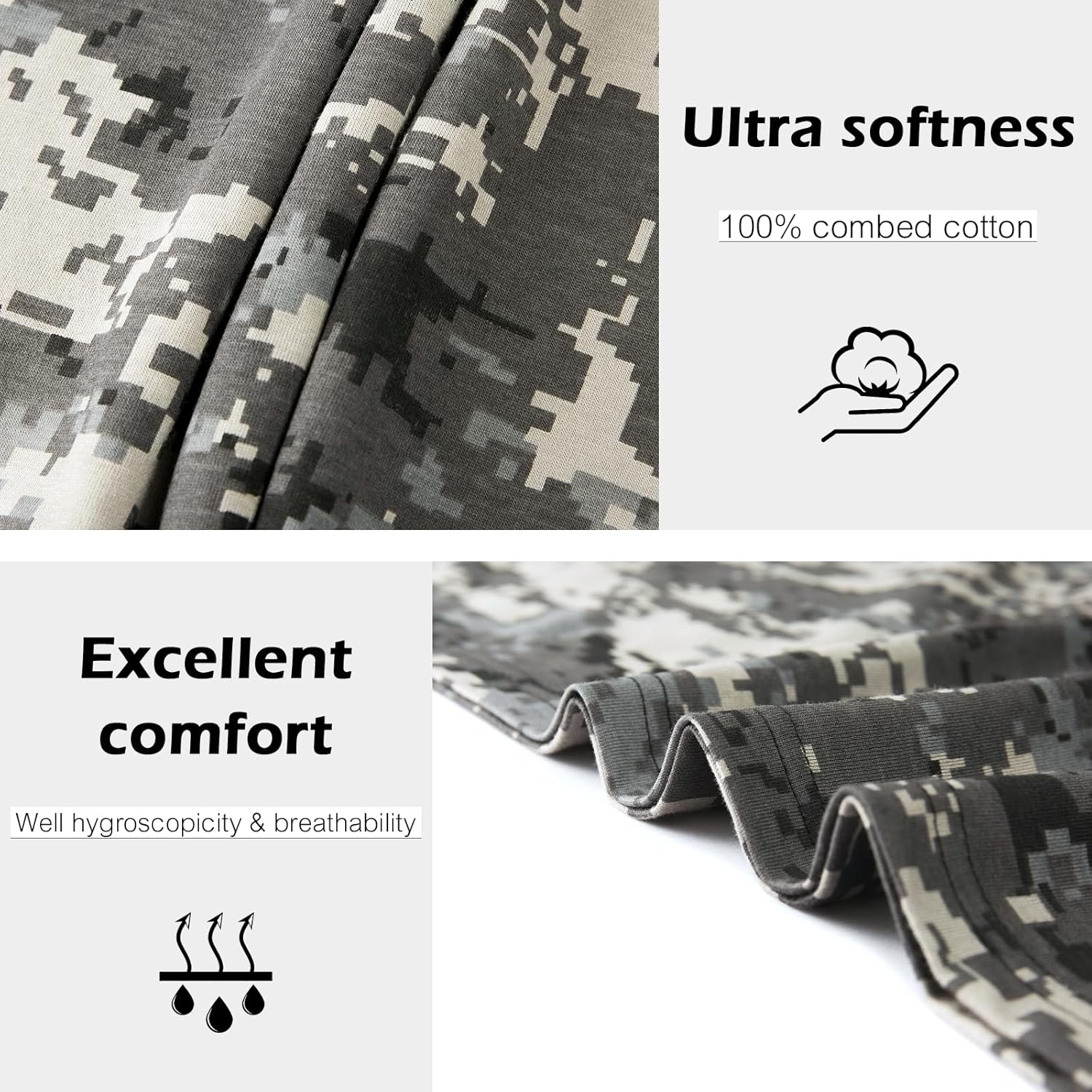 Men’s Military Camo T-Shirt, Camouflage Top Vintage Camo T-Shirts for Everyday Look, Gym Training and Outdoor Activity - Image 8