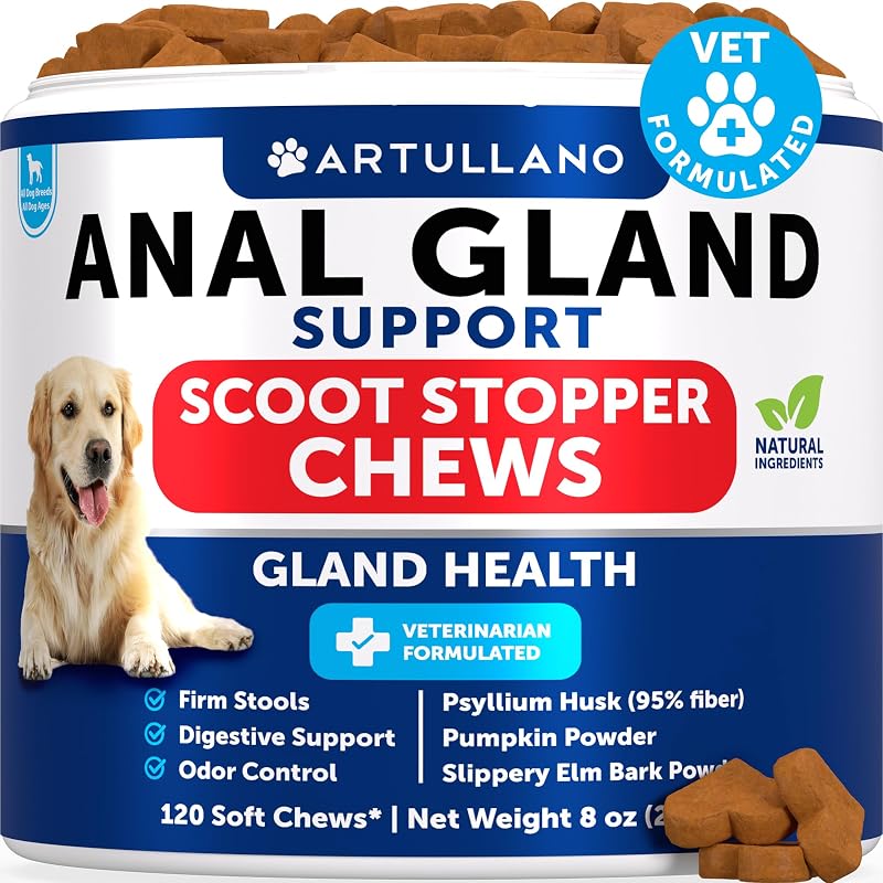 Suplemento em Mastigáveis Macios para Cães com Fibras e Abóbora Artullano AGchews-120 – 120 unidades