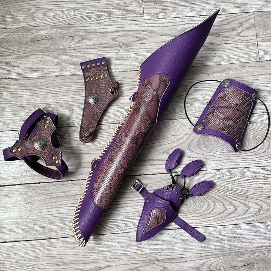 Amazon.co.jp: 弓と矢 手作り アウトドア 彫刻 花 バック矢筒 伝統的な