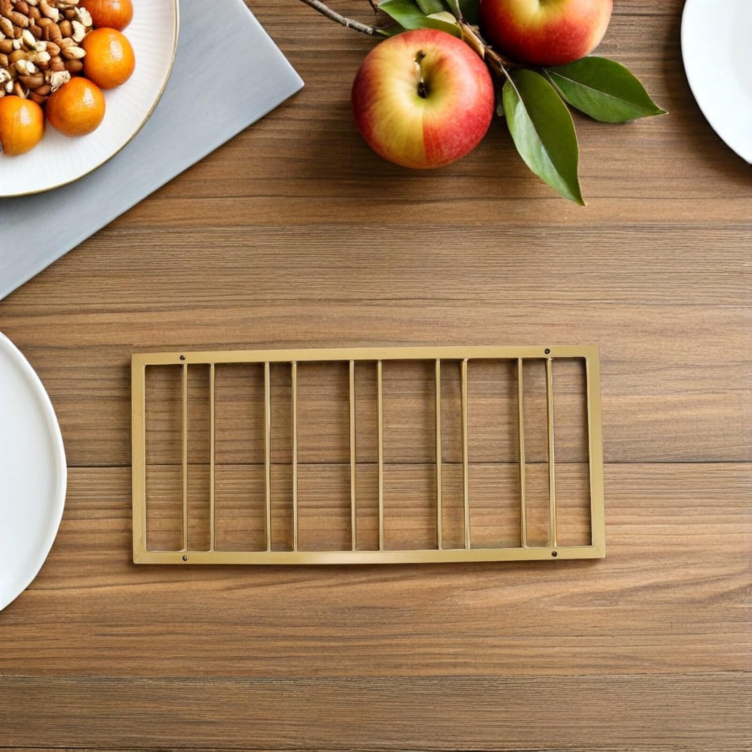 UPKOCH Cabinet Stemware Wine Glass Holder Rack 5-slot Metal Goblet Hanging Organizer Space-saving Wall Mounted Rack for Kitchen Bar Storage Golden