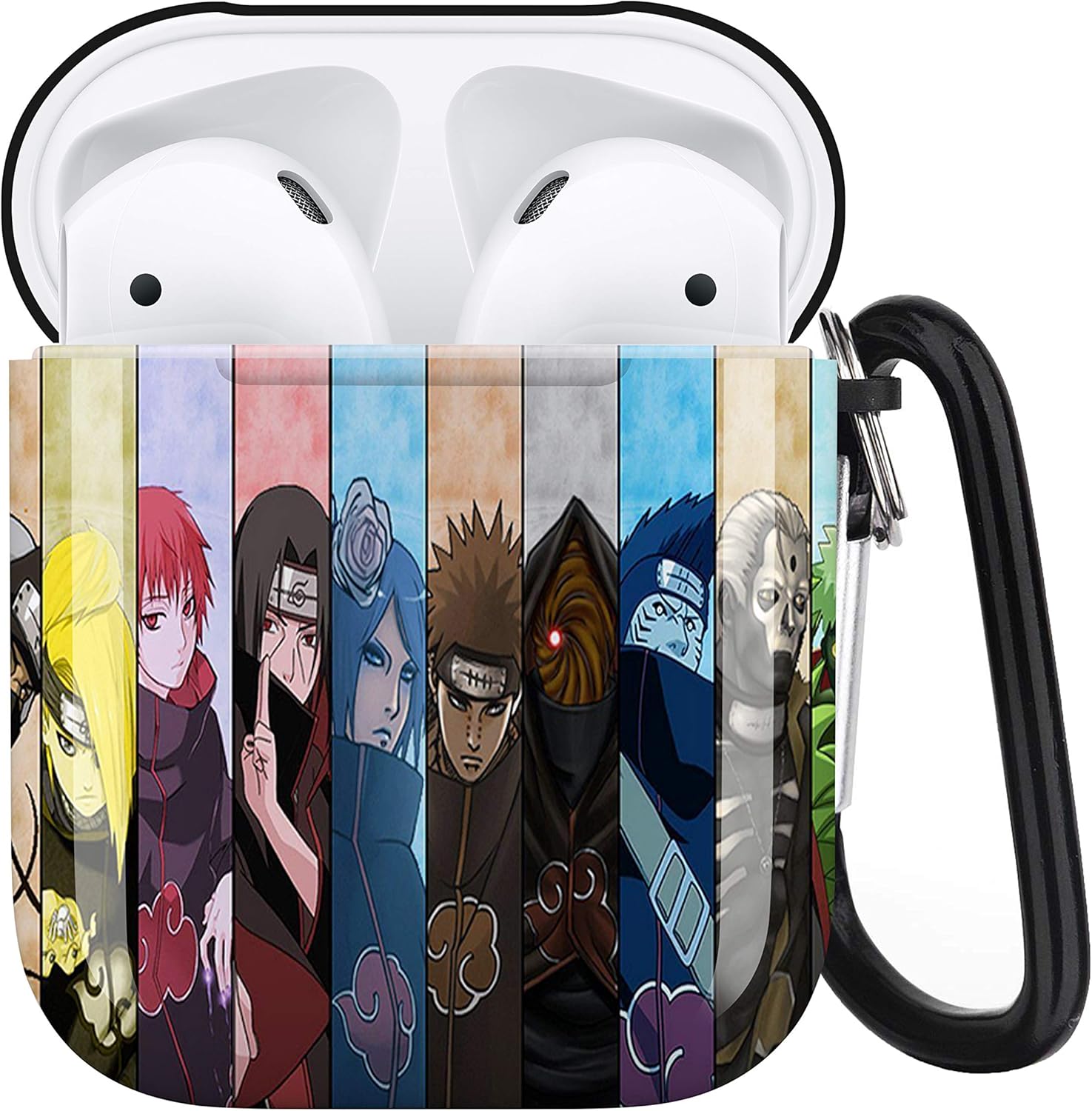 Capa Naruto Akatsuki AirPods personalizada personalizada, capa AirPods  compatível com Apple AirPods 1st/2nd, proteção total à prova de choque  durável e compatível com chaveiro | Amazon.com.br