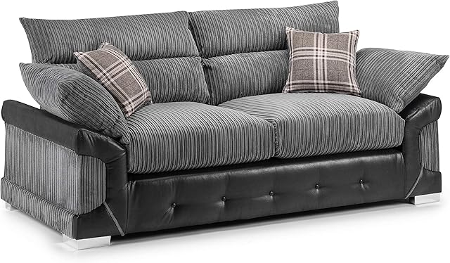 Honeypot - Logan - 3 Seater - 2 Seater - Corner Sofa - Black - Jumbo cord (3 Seater)