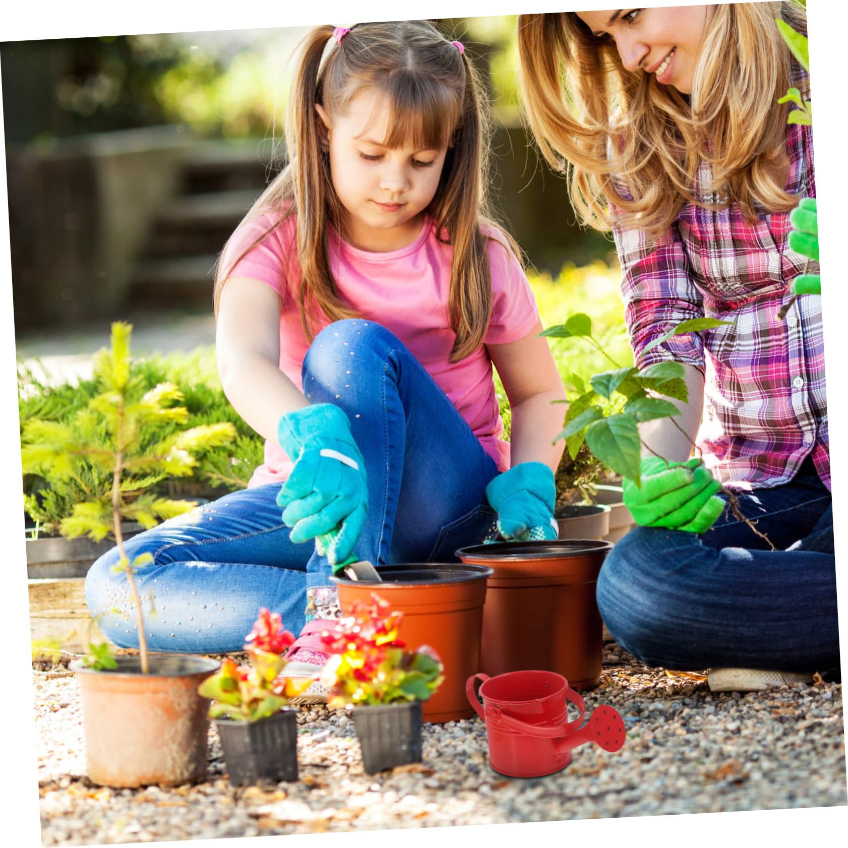 Regadera Infantil de Hierro para Jardinería, 6 Piezas