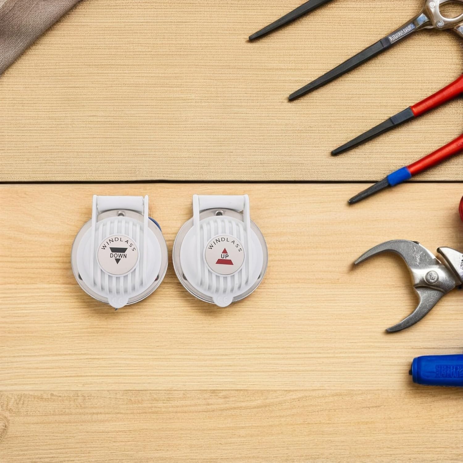 FRCOLOR 2個船用アンカーロッカースイッチ ペダル式デッキフットスイッチ 船舶用ウ制御 白色交換用部品 船舶アンカーシステム対