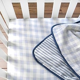 HonestBaby Unisex-Baby Fitted Crib Sheets Set Standard Mattress, 100% Organic Cotton Baby Boys, Girls, Neutral, 1 Pack - Sage, One Size