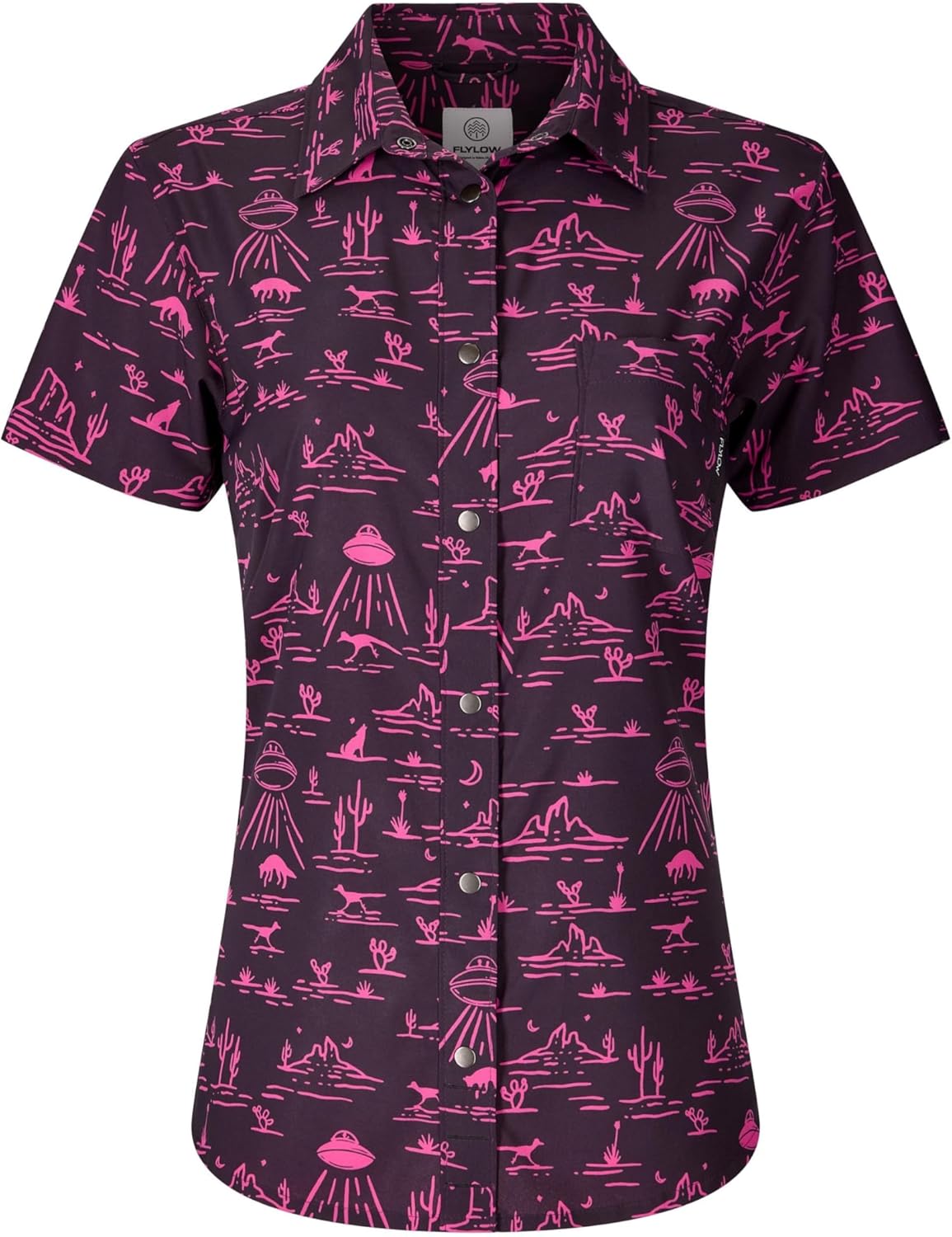 Flylow Women's Anderson Shirt - Plaid Button-Up Short-Sleeve Shirt for Mountain Biking & Casual Wear