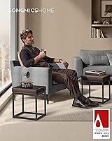 Vista 3 de SONGMICS HOME LUIZ Collection - Reposapiés otomano, otomano rectangular, taburete para silla de tocador, reposapiés, parte superior reversible, mesa