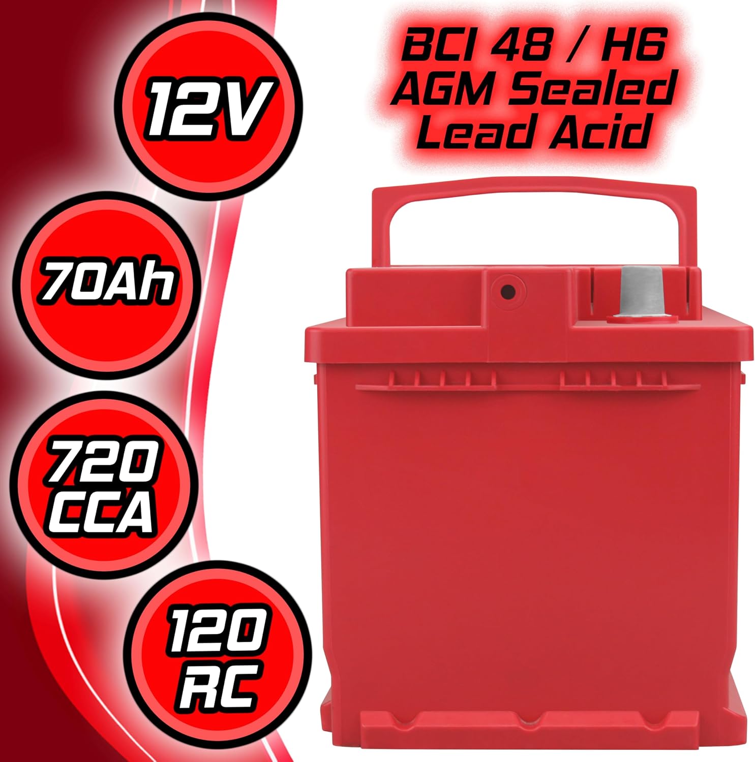Banshee Group 48 Automotive Starting AGM 12 Volt Battery