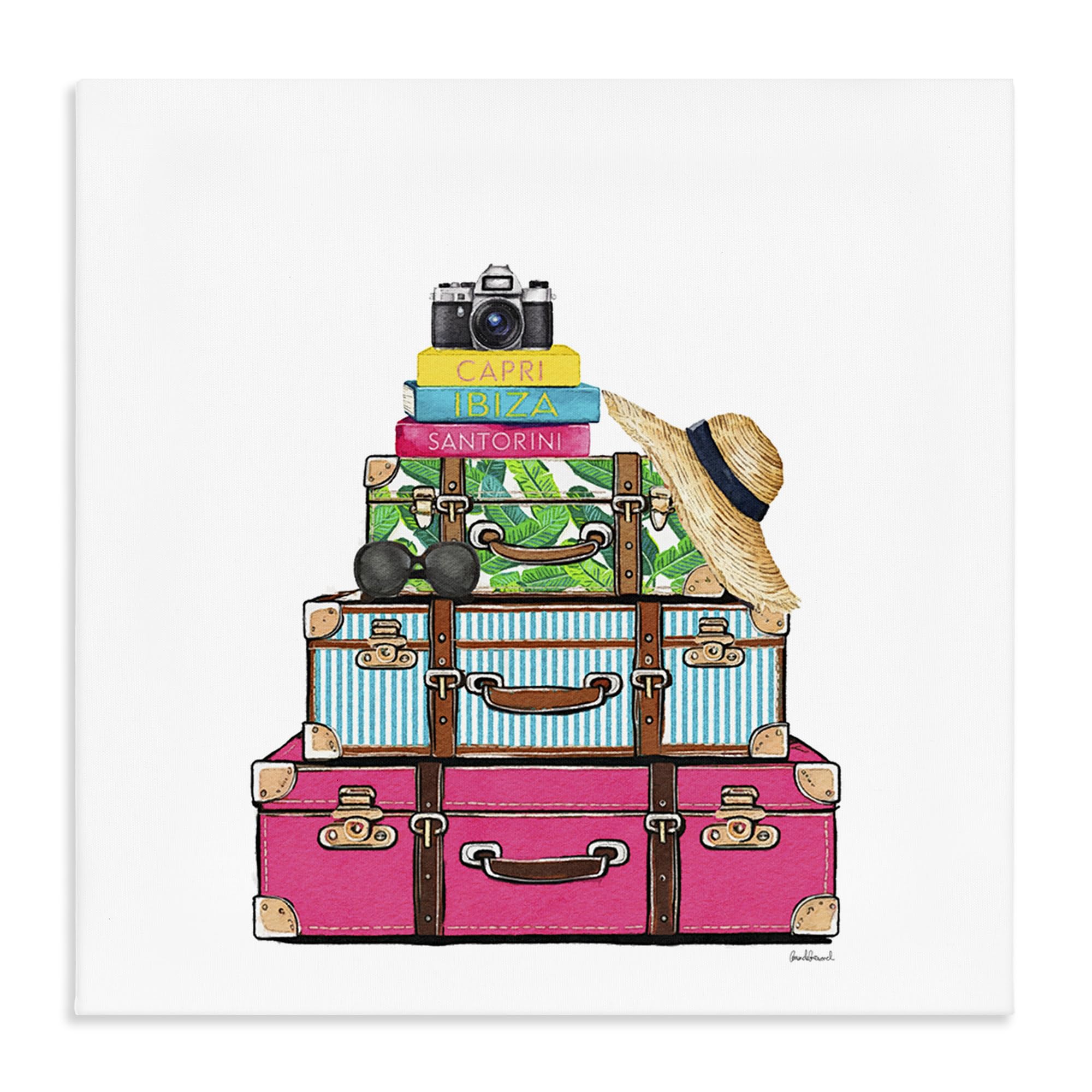 Stupell Industries Unframed 'Glam Travel Suitcases'| Canvas Art