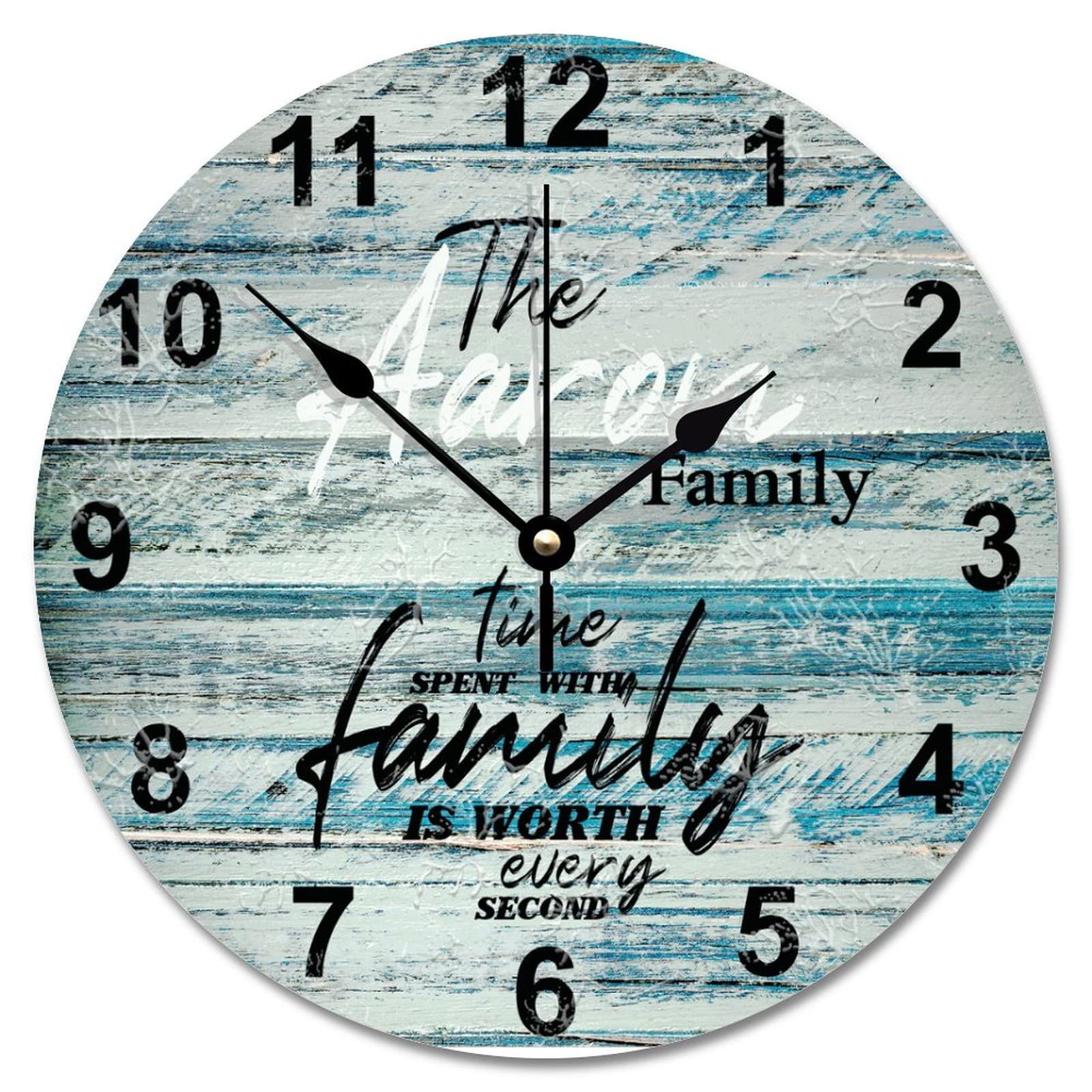 Horloge murale décorative aspect bois rustique de 30cm pour une finition haut de gamme