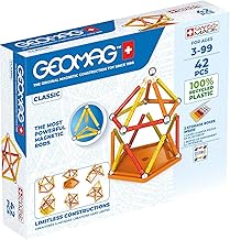 Geomag Classic - 42 Pieces - Magnetic Construction for Children - Green Collection - 100 Percent Recycled Plastic Educational Toys