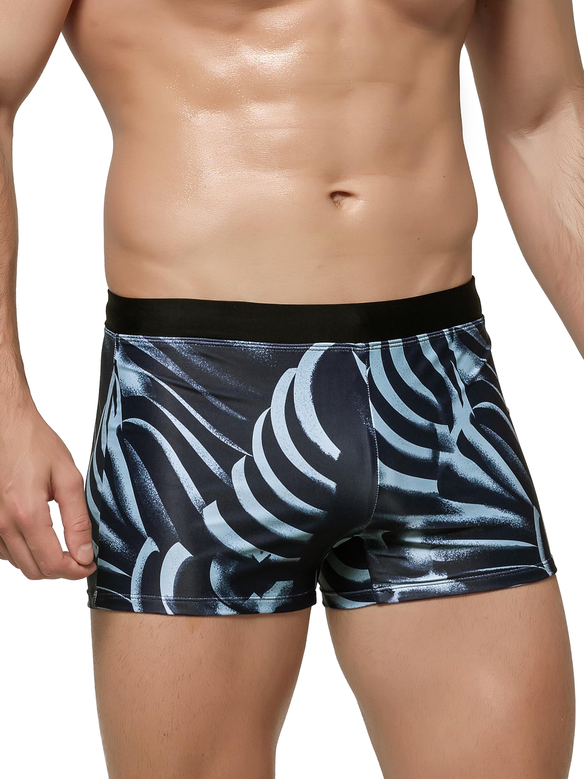 Arcweg Badehose Herren Eng Kurz Badeshorts mit Tunnelzug Schwimmhose Peinlichkeit Vermeidendes Pad Wassersport Kurze Hose UV Schutz Jungen Schwimmwear