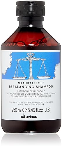 Davines Champú reequilibrante Naturaltech, limpia suavemente el cuero cabelludo mientras ayuda con el exceso de producción de sebo, añade brillo