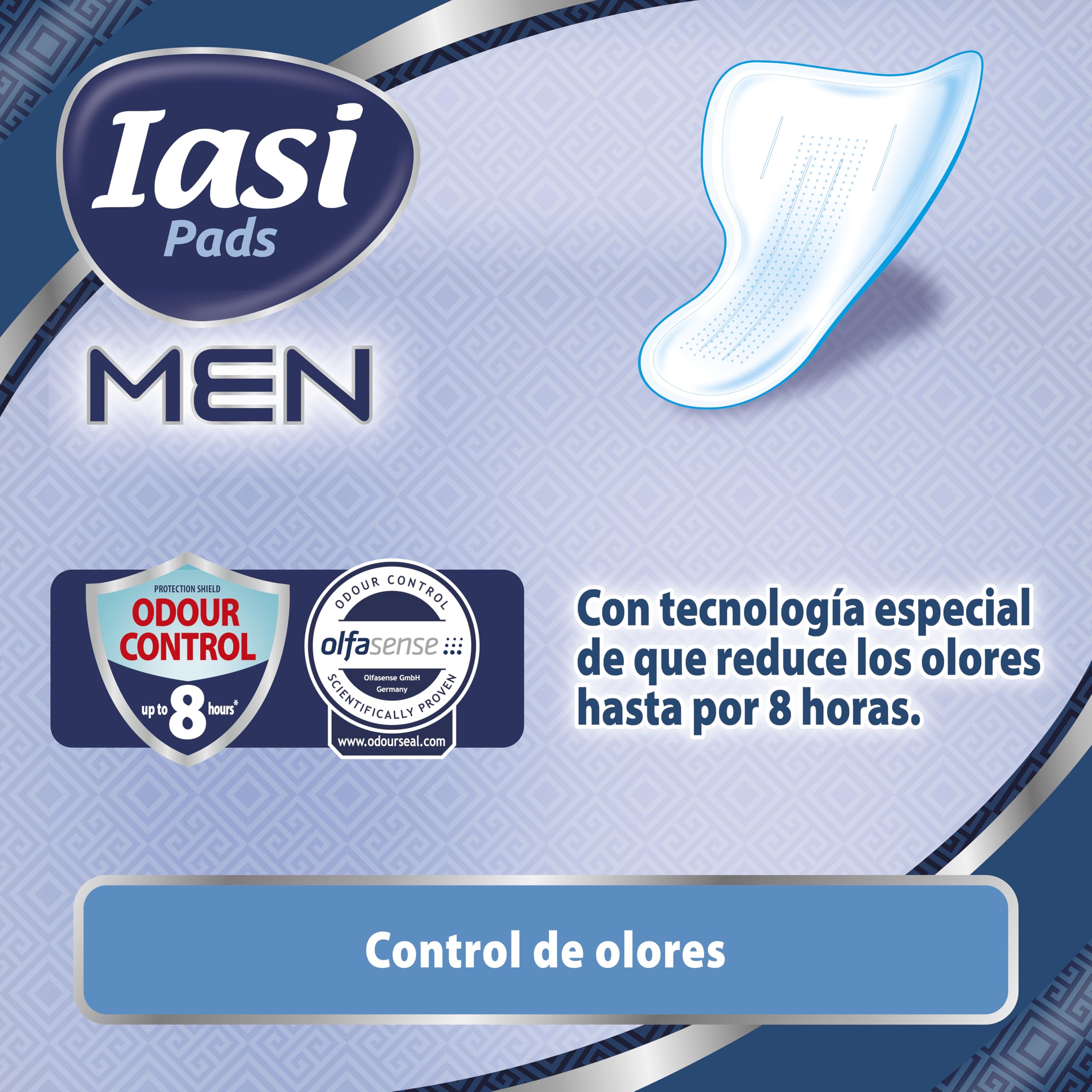 IASI MEN Medium Level 2, Escudos Absorbentes para pérdidas urinarias masculinas leves, 120 unidades