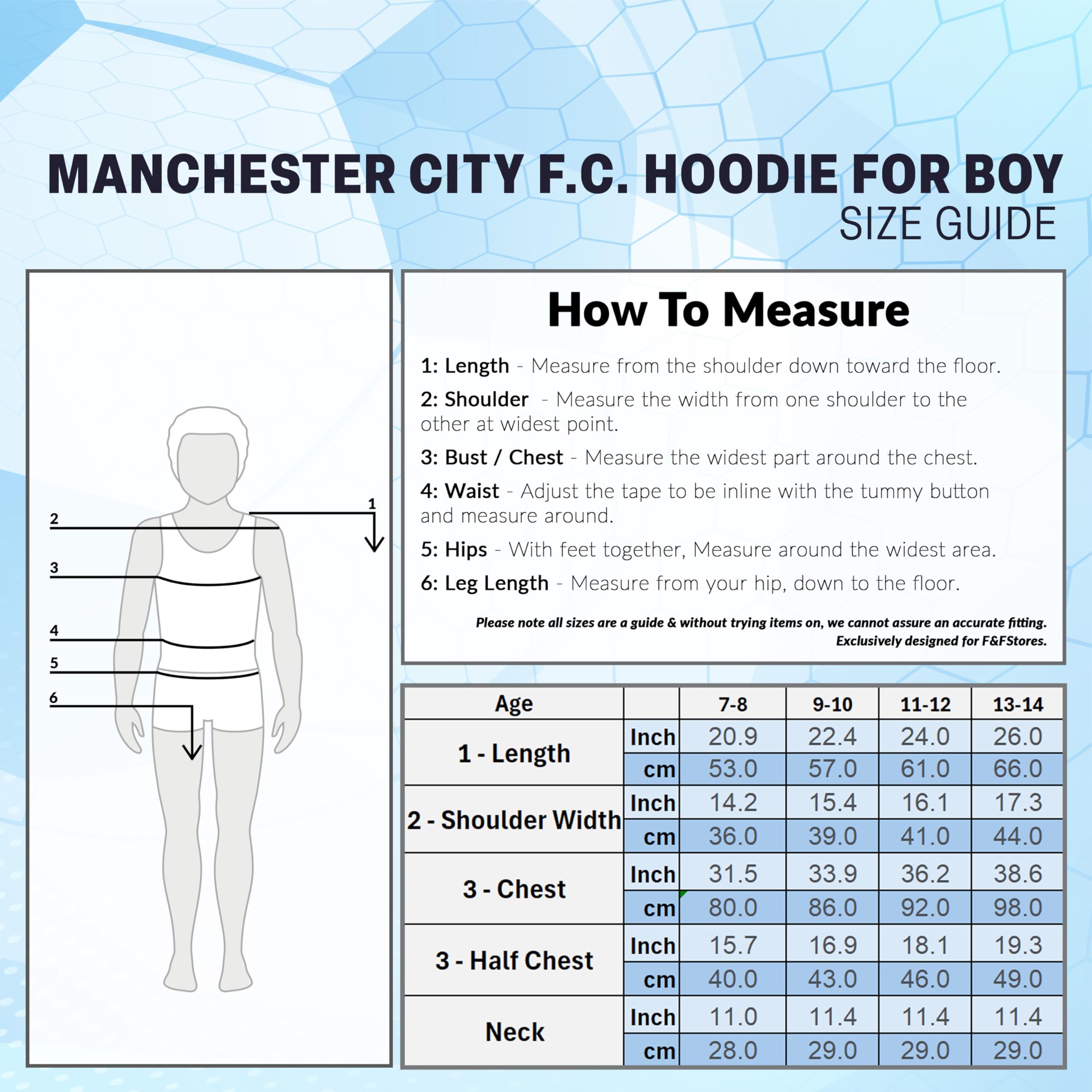 MANCHESTER CITY F.C. - Felpa con cappuccio e cerniera, per ragazzi e ragazzi, idea regalo