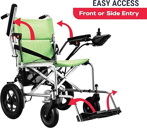 Miniatura 3 de Klano KL20- Silla de ruedas eléctrica plegable ligera (solo 40 libras) para personas mayores, potencia de motor de 2 x 250 W, tamaño de viaje,