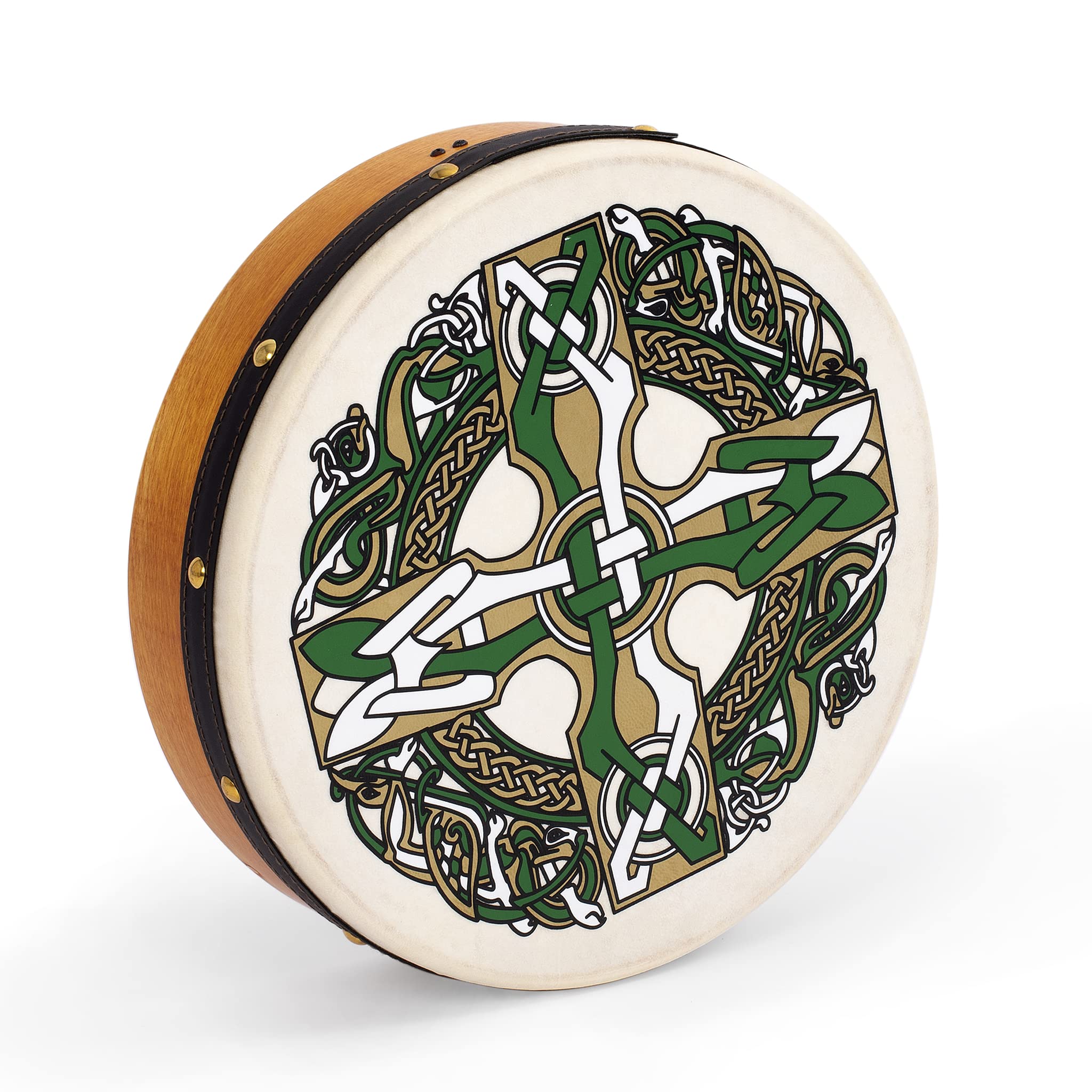 Percussion Plus Bodhran - Cruz gaélica de 30,5 cm con batidor volquete, 30,5 cm de diámetro