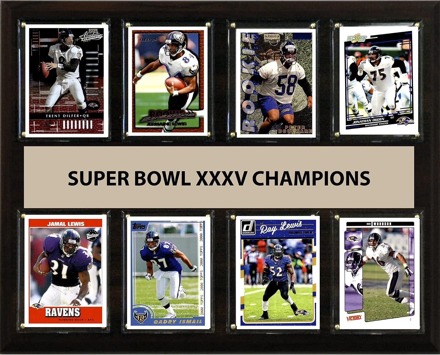 NFL 12"x15" New England Patriots Super Bowl 38 - 8-Card Plaque