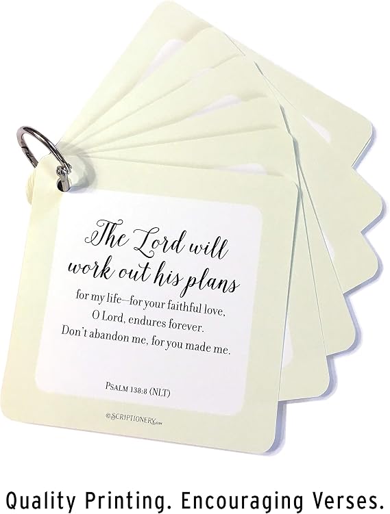 Bible Verse Memory Cards for Anxiety and Worry - Scripture Cards for Purses