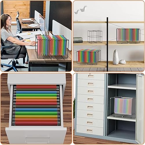 Miniatura 5 de Marco de carpeta colgante de archivos, tamaño carta, 10 pulgadas de alto, punto de altura no se adapta a todos los cajones de archivadores, soporte