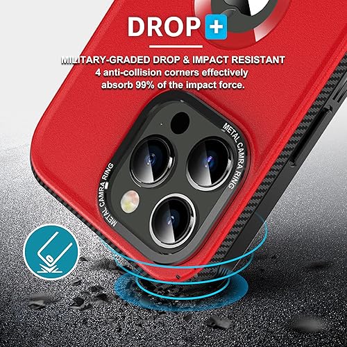 Miniatura 3 de WINTONG Funda magnética para iPhone 13 Pro, protección contra caídas de grado militar, cuerpo completo, a prueba de golpes, funda protectora