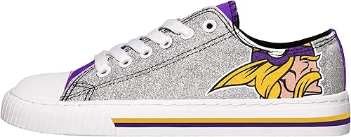 Miniatura 2 de FOCO - Tenis deportivos bajos de lona con logotipo de equipo de la NFL para mujer